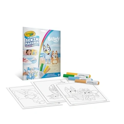 Immagine di CRAYOLA Color Wonder, Coloring Set con 18 Pagine da colorare e 4 Pennarelli Senza Macchia, soggetto Bluey, Attività Creativa per Bambini, età 3,4,5 Anni, cod. 25 2903