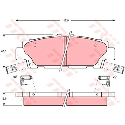 Immagine di TRW GDB1257 Kit pastiglie freno con segnalatore acustico usura accessori