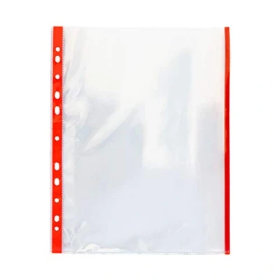 Immagine di Grafoplas 5501151 Buste in polipropilene con indicatore colorato, formato A4, colore: rosso, 10 Pezzi