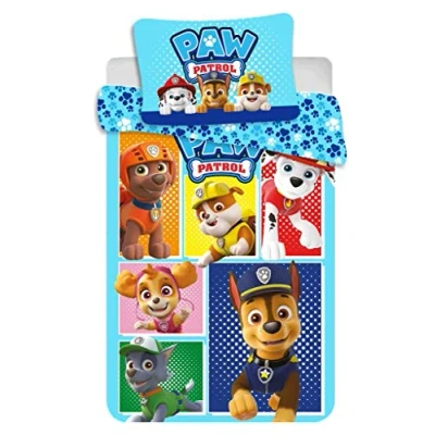 Immagine di Jerry Fabrics Paw Patrol PP184 Biancheria da Letto per Bambini, 100 x 135 cm