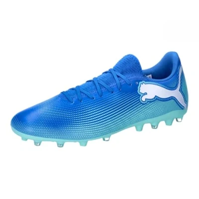 Immagine di Puma Future 7 PLAY MG Scarpe da calcetto con tacchetti, Uomo, Taglia: 42.5, Hyperlink blue/mint/white Tessuto / sintetico