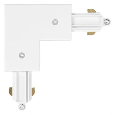 Immagine di LEDVANCE TRACKLIGHT connettore angolare a 90 opzionale, bianco, per il collegamento di due binari alimentazione posti ad angolo, design moderno in stile loft, realizzare diverse configurazioni