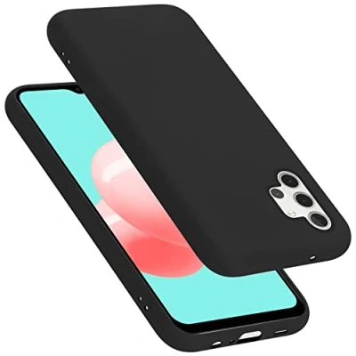 Immagine di Cadorabo Custodia compatibile con Samsung Galaxy A32 5G in LIQUID NERO Morbida Cover Protettiva Sottile di Silicone TPU Bordo Protezione Ultra Slim Case Antiurto Gel Back Bumper Guscio