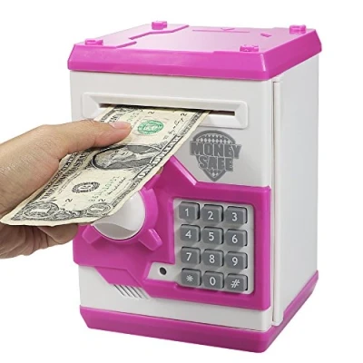 Immagine di HUSAN Salvadanaio Elettronico per Bambini, Password Mini ATM Piggy Bank Giocattolo Regalo di Compleanno Bambini (Rosa)