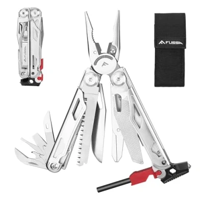 Immagine di FLISSA Pinza Multiuso 19 In 1, Strumento Multiuso,Ottimo Regalo, Accessori Per Campeggio, Riparazione, Escursionismo,Include Borsa Portatile, Argento