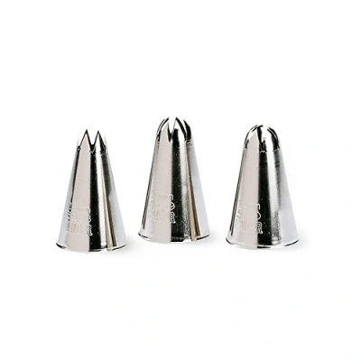 Immagine di Original Kaiser 769035 Patisserie Profi Assortimento di beccucci, 3 Pezzi in Acciaio Ideali per siringa Art. N. 769028