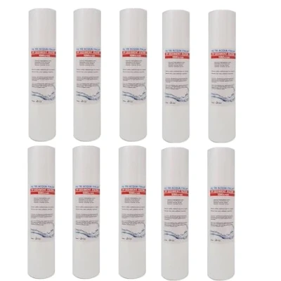 Immagine di Cartuccia Filtro Acqua Polipropilene A SEDIMENTI 10 Pollici Micron per OSMOSI INVERSA DEPURATORE Set Pezzi
