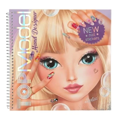 Immagine di Depesche 13029 TOPModel Libro da colorare Hand Designer, con 46 Pagine per Creare Look creativi su Mani e Unghie, Inclusi 2 Fogli di Adesivi, Multicolore, One Size