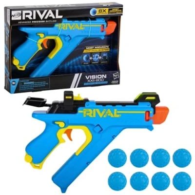 Immagine di NERF Rival Vision XXII 800 Blaster, Sistema Rivale Più Preciso, Vista Regolabile, Rivista Integrata, 8 Accu Round Rivali
