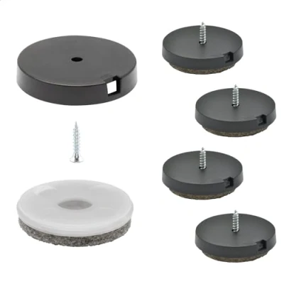 Immagine di WAGNER QuickClick® Feltrini per sedie e mobili da avvitare I Set 4x base + vite inserto intercambiabile feltro di lana ULTRASOFT diametro Ø 40 mm Fatto in DE 15808700