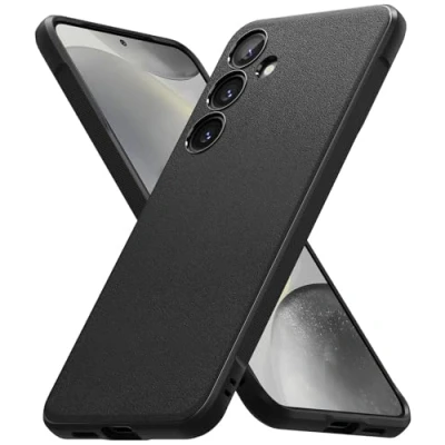Immagine di Ringke Onyx Compatibile con Cover Samsung S24, Custodia Calza Perfettamente Antiscivolo Anti Impronte Graffio Resistente Disegnato per Galaxy S24 Black