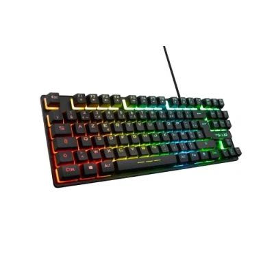 Immagine di The G Lab Keyz Caesium TKL Tastiera Gamer 87 Tasti cablati USB AZERTY Francese, Retroilluminazione a LED Multicolore da gioco compatta senza tastierino numerico per PC/PS4/PS5 New