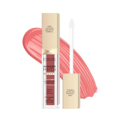 Immagine di Eveline, Rossetto + Lucidalabbra, Wonder Match matowa pomadka w płynie 08 6,8ml (08 6,8 ml)