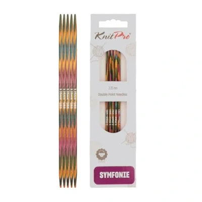 Immagine di KnitPro Symfonie Ferri a Doppia Punta 20 cm x 3,25 mm, Colore: Multicolore