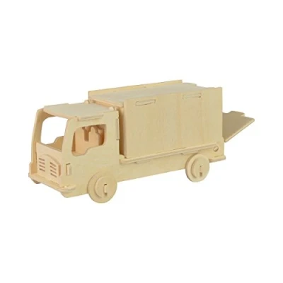 Immagine di Pebaro 354S Modellino di sega a traforo per camion, 3 mm, in compensato DIN A4, motivo prestampato, segare con foglio, fai da te, te legno, idea regalo