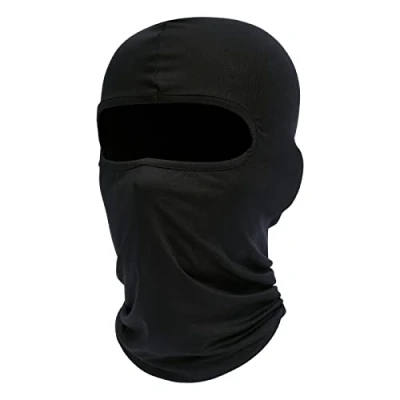 Immagine di fuinloth Maschera di passamontagna, sciarpa estiva per il collo, protettore UV, sci motocicli maschi e donna Nero