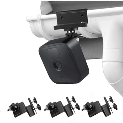 Immagine di Wasserstein Supporto per grondaia, resistente alle intemperie, con adattatore a vite universale, compatibile fotocamera Blink Outdoor e XT2/XT