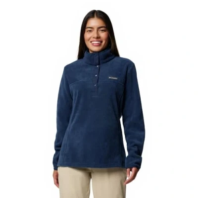 Immagine di Columbia Benton Springs 1/2 Snap Pull Over 2, in pile Donna, Collegiate Blu Navy, M