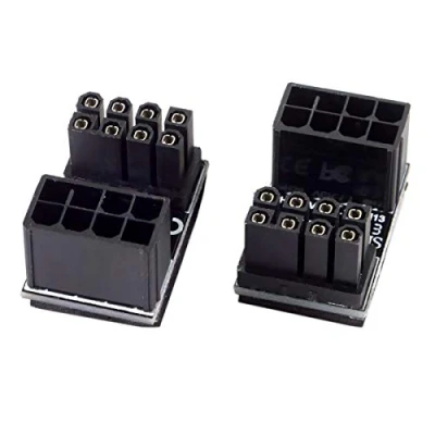 Immagine di Cablecc, adattatore ATX 8 pin femmina a maschio, angolo di 180 gradi per scheda grafica desktop