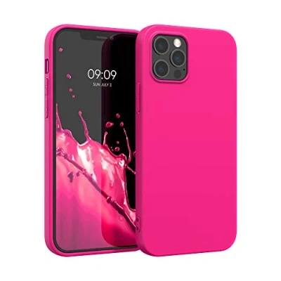 Immagine di kwmobile Custodia Compatibile con Apple iPhone 12 Pro Max Cover Back Case per Smartphone in Silicone TPU Protezione Gommata rosa shocking