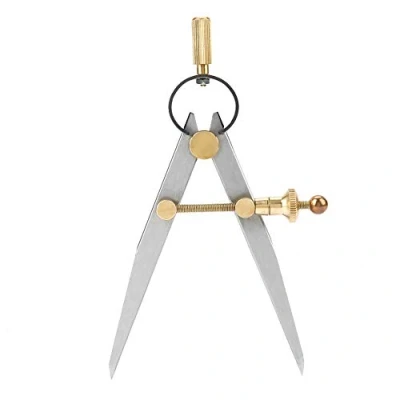 Immagine di Wing Divider in Pelle Divisore, 100 mm Acciaio Al Carbonio Divisore Scratch Rotante Bussola Artigianale Strumenti per Cucire Fai Da Te