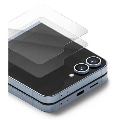 Immagine di Ringke Cover Display Glass (2 Pezzi) Compatibile con Pellicola Protettiva Samsung Galaxy Z Flip 6, Schermo Esterno Vetro Temperato Infrangibile Pretezione