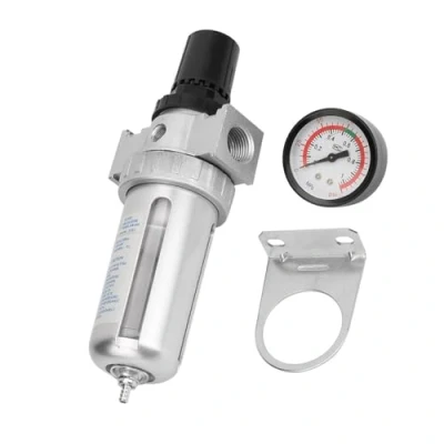 Immagine di BSP Regolatore del filtro dell&#039;aria 1/2&quot; compressore dell&#039;umidità Separatore Acqua attrezzi per l&#039;aria parti Bracket Gauge Auto Drain con Collegamento