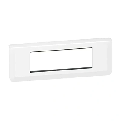 Immagine di Legrand Piastra Mosaico con supporto per 6 moduli montaggio orizzontale bianco