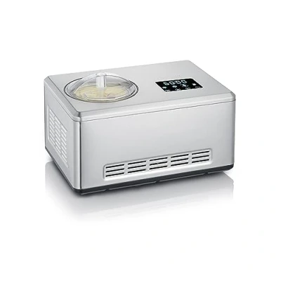 Immagine di SEVERIN EZ 7405 Gelatiera 2in1, yogurt, display touch LED, contenitore da 2 L, timer, raffreddamento automatico, autorefrigerante, mantiene freddo 30 min, ricettario, acciaio inox
