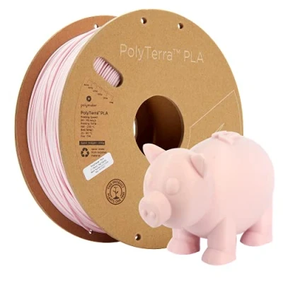 Immagine di Polymaker 70867 PolyTerra PLA Filamento per stampante 3D plastica contenuto di ridotto 1.75 mm 1000 g Rosa pastello 1 pz.