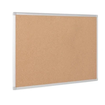 Immagine di Bi Office Pannello In Sughero Earth It Con Cornice Alluminio, Realizzata Materiali Riciclati e Di Rifiuto, 60x45 cm