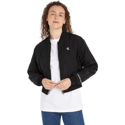 Immagine di Calvin Klein Jeans Quilted Bomber Giubbotto Bomber, Donna, Taglia: Large, Black