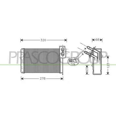 Immagine di PRASCO RN916H001 Radiatore Riscaldamento RENAULT: Kangoo I Express,