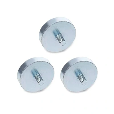 Immagine di Ganter Norm elementi HALTE Magnete con filettatura maschio GN 50.3 Al Neodimio, Ferro, boro, argento, ND 20 M6