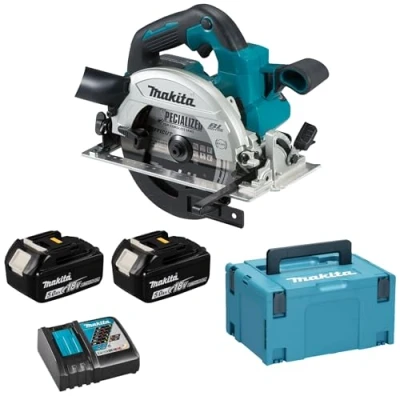 Immagine di Makita Sega circolare a batteria Profondità di taglio max. (90 ) 57 mm incl. seconda batteria, caricabatterie, valigia 18 V 5.0 Ah