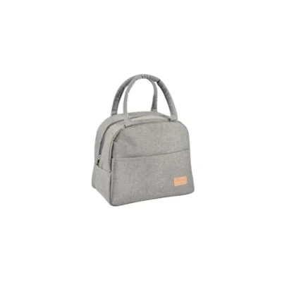 Immagine di BÉABA Borsa pranzo isotermica per i pasti dei bambini/bambini, Lunchbox, Conservazione al Caldo/Fresco, Grande Capienza 5L, Tessuto impermeabile, Tasca anteriore, Materiale Morbido, Grigio