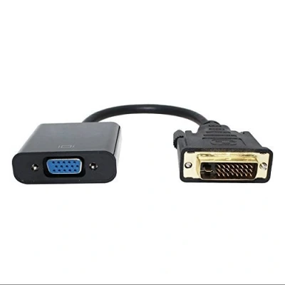 Immagine di adattatore da DVI a VGA, Bolongking D VGA 24 + 1 maschio femmina, cavo convertitore, per display di PC