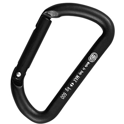 Immagine di Sconosciuto Kong Mini D inioschettone Alluminio anodizzato Moschettone, Adulti Unisex, Nero/Nero (Multicolore), 80mm