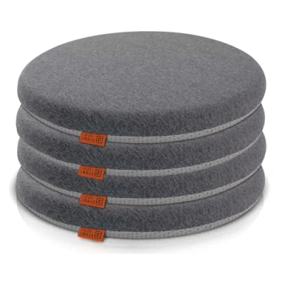Immagine di DYNMC you Comodo set di 4 Cuscini Sedie Cucina Confortevoli Cuscino Memory Foam per da Antiscivolo Stabilità Impeccabile, Rivestimento Lavabile