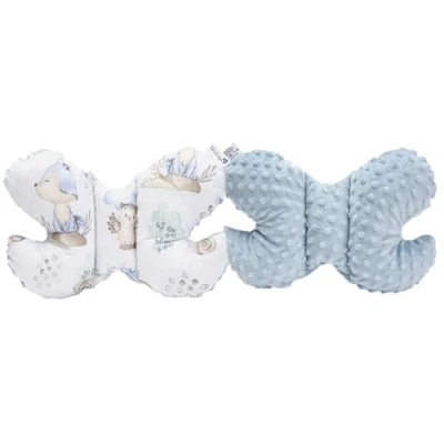 Immagine di Medi Partners cuscino per la testa bambini, 100% Cotone/Minky cervicale auto passeggino viaggi sonno collo