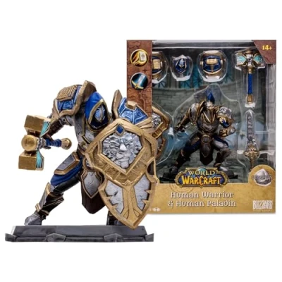 Immagine di McFarlane Toys World of Warcraft Action figure di Human: Paladino/Warrior, incredibilmente dettagliata, in scala 1:12, basata sul fenomeno globale