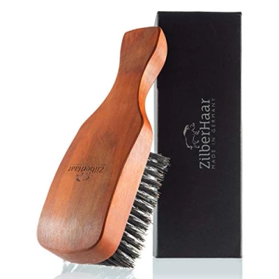 Immagine di ZilberHaar Spazzola da Barba e Capelli per Uomo Major Setole Cinghiale Rigide Legno di Pero Tutti i Tipi Perfetta Peli Spessi o Sottili Prodotta in Germania