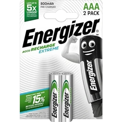 Immagine di Energizer Extreme HR03 Batteria ricaricabile Ministilo (AAA) NiMH 800 mAh 1.2 V 2 pz.