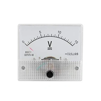 Immagine di Mini Corrente analogica Amperometro Voltmetro, Professional Durable 2.5 Voltaggio Analogico Voltmetro Pannello CC 85 C1 (DC 0 15V)