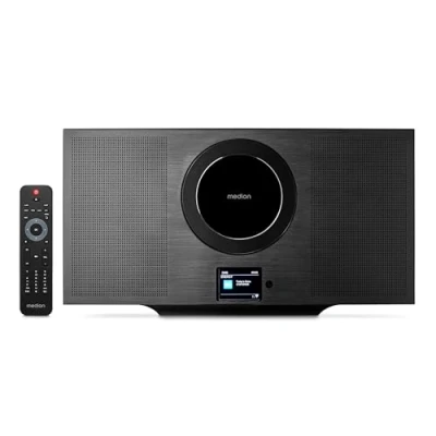 Immagine di MEDION P66348 Radio Internet con Lettore CD (WLAN, Dab+, Spotify Connect, FM, MP3, USB, Bluetooth, Display a Colori, Sistema Compatto Verticale)