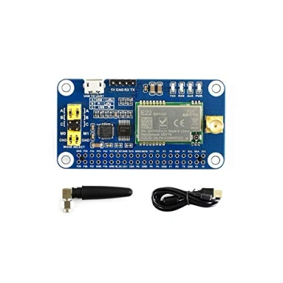 Immagine di Waveshare SX1262 LoRa HAT for Raspberry Pi Spread Spectrum Modulation 868MHz Frequency Band Auto Multi Level Repeating Supports Wireless Parameter Configuration and Fixed Point Transmission