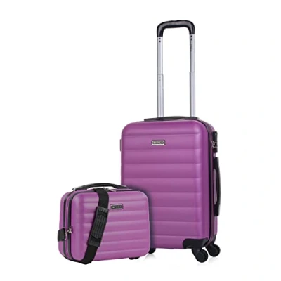 Immagine di ITACA Set Valigie Rigide Offerte. Valigia Grande Rigida, Media Rigida e Bagaglio a Mano. di con Lucchetto Combinazione TSA, Viola