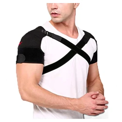 Immagine di XLDECOR Doppio Tutore per Spalla Cinghia di Sostegno Uomo Donna Cuffia dei Rotatori Articolazioni Lussate, Sollievo dal Dolore Muscolare, Maniche a Compressione Cura della Spalla,M