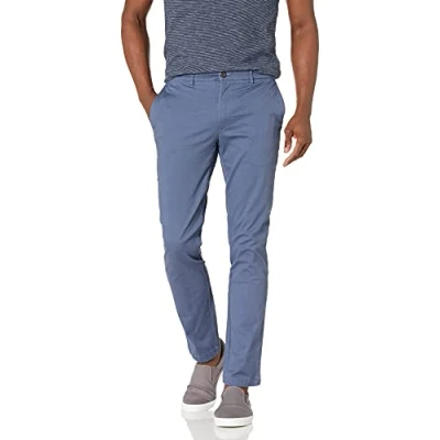 Immagine di Amazon Essentials Chino Elasticizzati Comodi Slavati Skinny (in precedenza Goodthreads) Uomo, Denim, 30W / 28L