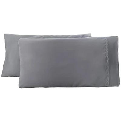 Immagine di Amazon Basics Federe in microfibra, 50 x 80 cm, confezioni da 2, Grigio scuro